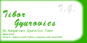 tibor gyurovics business card